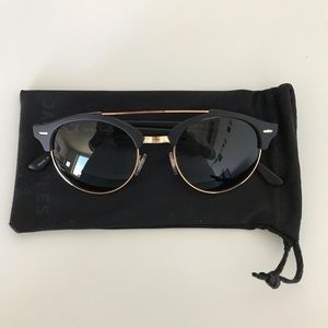 Jack & Jones Brow Bar Round Sunglasses